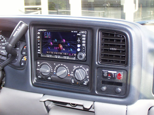 2000 Chevrolet Tahoe - While we were in the process of making a custom dash, we decided to integrate this remote display piece for a Valentine One radar detector.